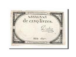 Billet, France, 5 Livres, 1793, 1793-10-31, Dubosc, TTB, KM:A76, Lafaurie:171 - Assignats