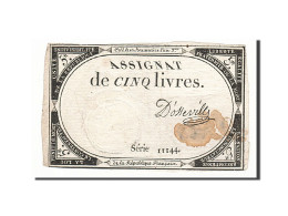 Billet, France, 5 Livres, 1793, 1793-10-31, D'Osseville, TB+, KM:A76 - Assignats