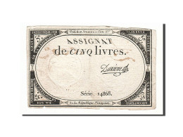 Billet, France, 5 Livres, 1793, 1793-10-31, Davion, TB+, KM:A76, Lafaurie:171 - Assignats
