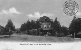 CPA - SAINT-POL (62) - Aspect Du Boulevard Carnot Et De L'Hôtel Trocadéro En 1907 - Saint Pol Sur Ternoise