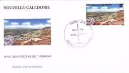 NOUVELLE CALEDONIE 1994 @ Enveloppe Premier Jour FDC Mine De Thiebaghi - Poste Aérienne - FDC