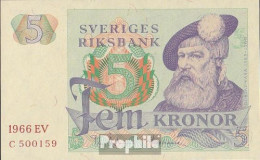 Schweden Pick-Nr: 51a (1966) Bankfrisch 1966 5 Kronor - Sweden