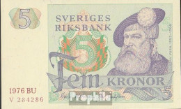 Schweden Pick-Nr: 51c (1976) Bankfrisch 1976 5 Kronor - Zweden