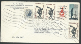 1965 USA LETTER FOR ITALY TIMBRO ARRIVO - V - Marcofilia