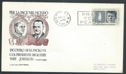 1965 USA VISITA PAPA PAOLO VI PRESIDENTE JOHNSON - V - Postal History