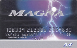 Slovenia Fuel Credit Card For Gasoline Petrol  MAGNA - Cartes De Crédit (expiration Min. 10 Ans)
