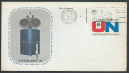 1971 USA LETTER INTELSAT IV SPACE CENTER NO TIMBRO ARRIVO - V - Marcophilie