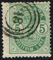 1882. Coat-of Arms. Small Corner Figures. 5 Øre Green 18. (Michel: 32) - JF164689 - Ongebruikt