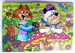 KINDER PUZZLE YOGI BEAR 1995 COMPLET Sans BPZ K96n123 - Puzzles