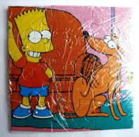 PAS KINDER PUZZLE TOMBOLA SIMPSON 2000 COMPLET AVEC BPZ 4 - Puzzels