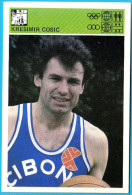 KRESIMIR COSIC KK Zadar Cibona - Yugoslavia Vintage Card Svijet Sporta LARGE SIZE Basketball Basket-ball Pallacanestro - Basketbal