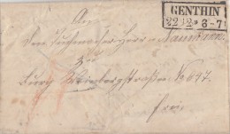 Preussen Brief R2 Genthin 22.12. - Storia Postale