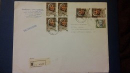 ITALY POSTAL HISTORY REGISTERED MAIL FROM 1999 VITTORIO VENETO (TV) MADRE TERESA MOTHER CALCUTTA 1998 ISSUE RACCOMANDATA - Mère Teresa