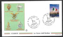 1998 ITALIA FDC FILAGRANO FORZE DELL'ORDINE NO TIMBRO DI ARRIVO - ED - F.D.C.