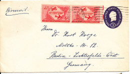 USA Postal Stationery Cover Uprated And Sent To Germany - 1961-80