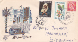 New Zealand 1963 Royal Visit Souvenir Cover - Brieven En Documenten