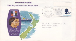 New Zealand 1970 Royal Tour Souvenir Cover - Cartas & Documentos