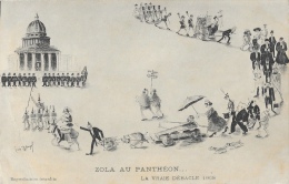 Illustration Humoristique De Louis Dangel: Zola Au Panthéon... La Vraie Débâcle 1908 - Carte Non Circulée - Satira
