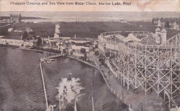 Rhyl, Pleasure Grounds And Sea View From Water Chute, Marine Lake - Denbighshire