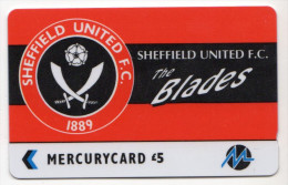 ROYAUME UNI MERCURYCARD TELECARTE SPORT FOOT SHEFFIELD UNITED F.C. - Sport