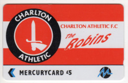 ROYAUME UNI MERCURYCARD TELECARTE SPORT FOOT CHARLTON ATHLETIC F.C - Sport