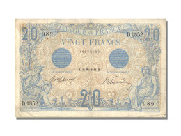 Billet, France, 20 Francs, 20 F 1905-1913 ''Bleu'', 1912, 1912-05-21, TTB+ - 20 F 1905-1913 ''Bleu''