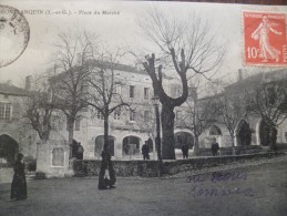 CPA Lot Et Garonne Montflanquin Place Du Marché - Monflanquin