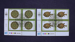 UNO-Wien 643/4 Oo/FDC-cancelled Eckrandviererblock ´C´, Internationales Jahr Der Biodiversität. - Used Stamps