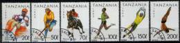 TANZANIA / SPORTS / BOXING;HOCKEY;HORSE RACING;MARATHON;FOOTBALL; DIVING / 6 VFU STAMPS / 2 SCANS . - Boxing