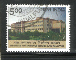 INDIA, 2015,  CANCELLED,  USED, Institute For Defence Studies And Analyses, Militaria, - Oblitérés