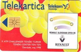 SLOVENIA SLOVENIJA  PHONECARD 1998 TENIS SLOVENIAN OPEN RENAULT  TENNIS  CAT.NO. 105 TELEKOM - Sport