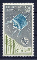 COMORO IS. 1965 ITU Centenary 50 F. LHM / *.  Yv. A14 - Unused Stamps