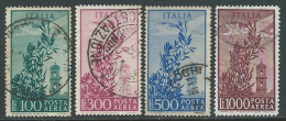 1948-52 ITALIA USATO POSTA AEREA CAMPIDOGLIO RUOTA 4 VALORI - U22-9.2 - Luftpost