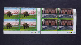 UNO-Wien 756/7 Oo/FDC-cancelled Eckrandviererblock ´D´, UNESCO-Welterbe: Afrika - Used Stamps