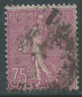 France N° 202a O  Type Semeuse Lignée : 75 C. Lilas-rose, Type II, Oblitération Moyenne Sinon TB - Gebraucht