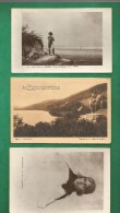 3 Cartes Postales NAPOLEON Sur Le Rocher De Ste Hélène- Le Lac Laffrey- Buste Par David - Personaggi Storici