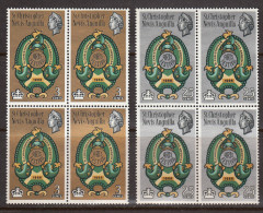 St. Christopher-Nevis-Anguilla 1966 Mint No Hinge, Blocks, Sc# 175-176, SG 159-160 - St.Christopher-Nevis & Anguilla (...-1980)