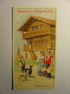 CHROMO CARTE - CHOCOLAT D'AIGUEBELLE - N°9 - CHALET SUISSE - 5X10 - Chèvre Goat Switzerland Bouc - Aiguebelle