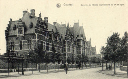 COURTRAI .KORTRIJK Caserne De L'école Réglementair Du 2ém De Ligne     Animation   CPA Année 1919 - Kortrijk