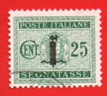 1944 (63) Segnatasse Ssovrastampati Con Piccolo Fascio Cent 25 (usato) - Leggi Messaggio Del Venditore - Postage Due