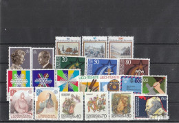 Liechtenstein 1983 Postfrisch Kompletter Jahrgang In Sauberer Erhaltung - Vollständige Jahrgänge