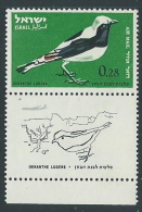 1963 ISRAELE POSTA AEREA UCCELLI 28 A CON APPENDICE MNH ** - T4 - Poste Aérienne