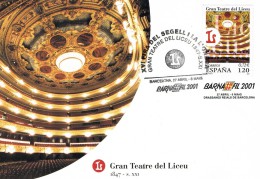 Tarjeta Postal Barcelona. Barnafil 2001. Teatro Del Liceo - Lettres & Documents