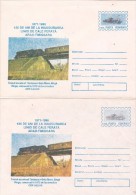 TRAINS 1996 COVERS  STATIONERY ,ERROR, Different Color,UNUSED ROMANIA. - Variétés Et Curiosités