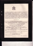 HUMELGEM STEYNOCKERZEEL Jules De KERCHOVE D´EXAERDE Veuf KENENS Et WARTEL Burgemeester Province BRABANT 1830-1901 Dood - Obituary Notices