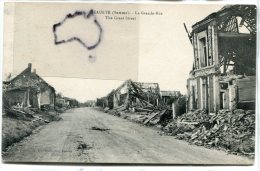 - 631 - MEAULTE - ( Somme ), La Grande Rue, The Great Street, Ruines, Non écrite, TTBE,  Scans. - Meaulte