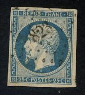 FRANCE 1852 Y&T N°10 Obl Napoleon - République Avec Charnière - Petits Chiffres 823 - 1852 Luigi-Napoleone