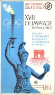 Automobile Club D'Italia - XVII Olympiade Roma 1960 - Routes Itinéraires - (format 15cm X 25.5cm) - Autres & Non Classés