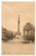 BRUXELLES - Place De Brouckère, Monument Anspach. Oblitération Mont-Gauthier Et Liège. - Colecciones Y Lotes