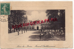 03 - NERIS LES BAINS -NOUVEL ETABLISSEMENT  - CARTE GAUFREE  1910 - EDITEUR MLLES MARTIN - Neris Les Bains